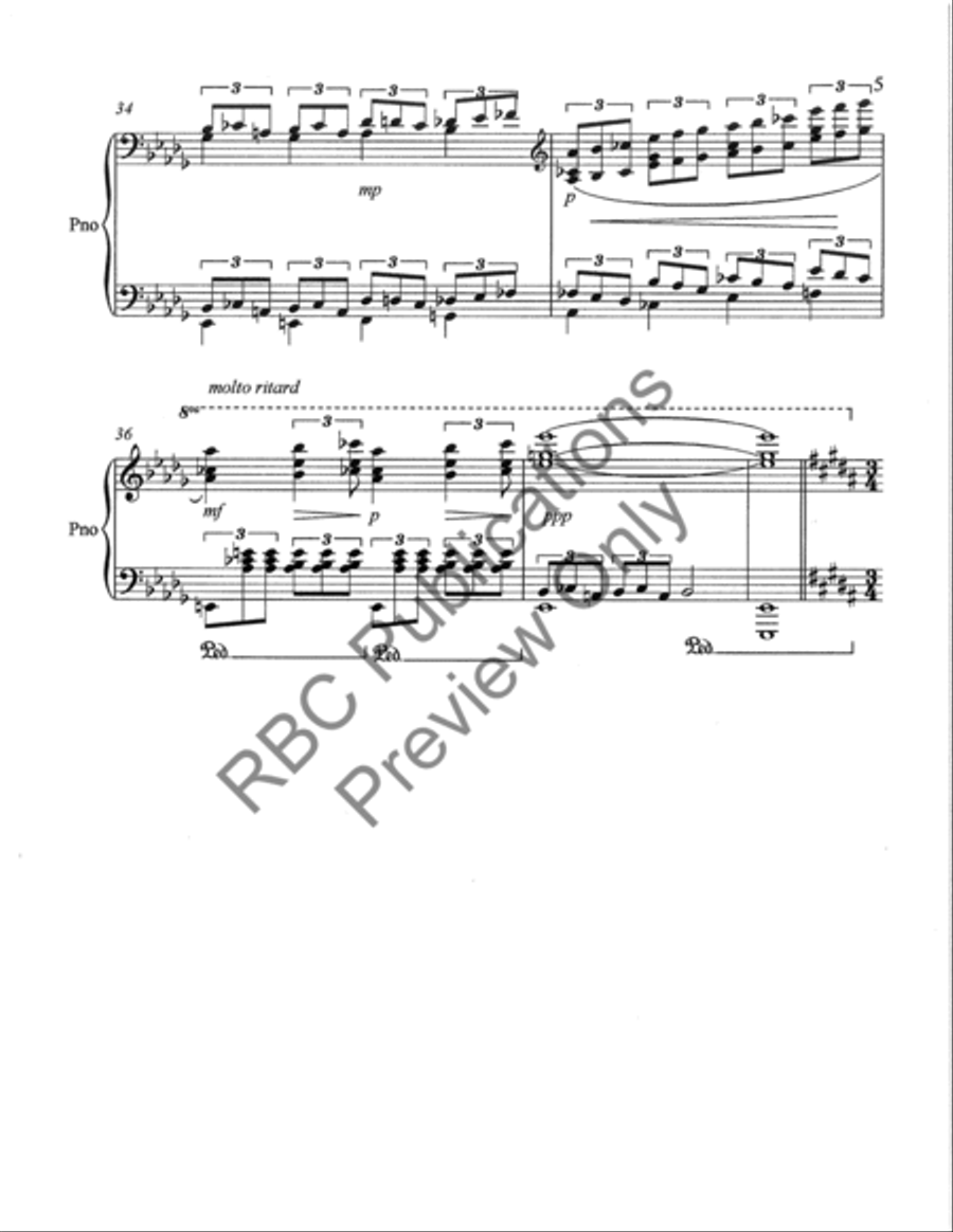 Three Preludes Piano Solo scores gallery preview page 8
