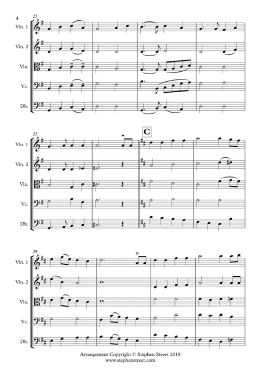 The National Anthem of South Africa, Nkosi Sikelel' iAfrika (String Quintet) String Quintet scores gallery preview page 4