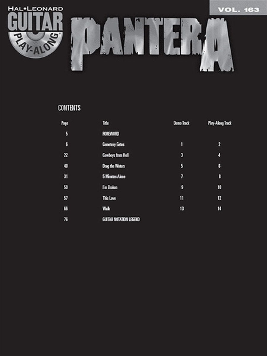 Pantera Pantera Electric Guitar scores gallery preview page 3