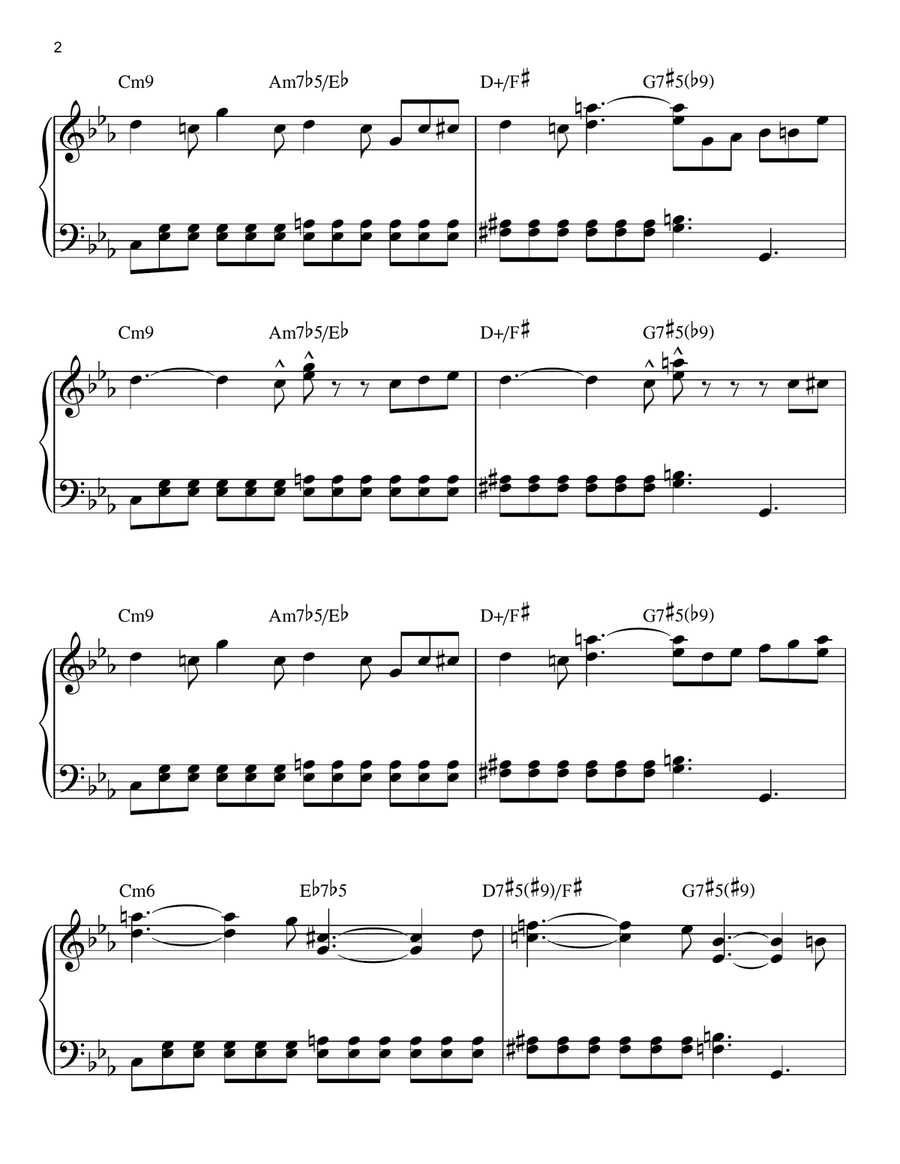 Perry Mason Theme Easy Piano scores gallery preview page 2