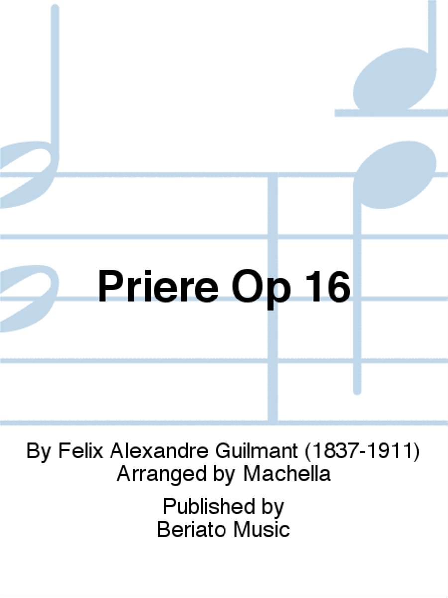 Prière Op 16 Prière Op 16 Organ scores gallery preview page 1
