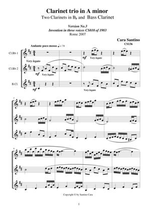 Clarinet Trio in A minor - CS136