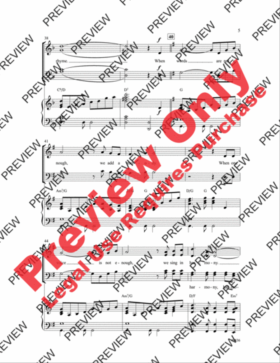 When Words Are Not Enough 4-Part scores gallery preview page 6