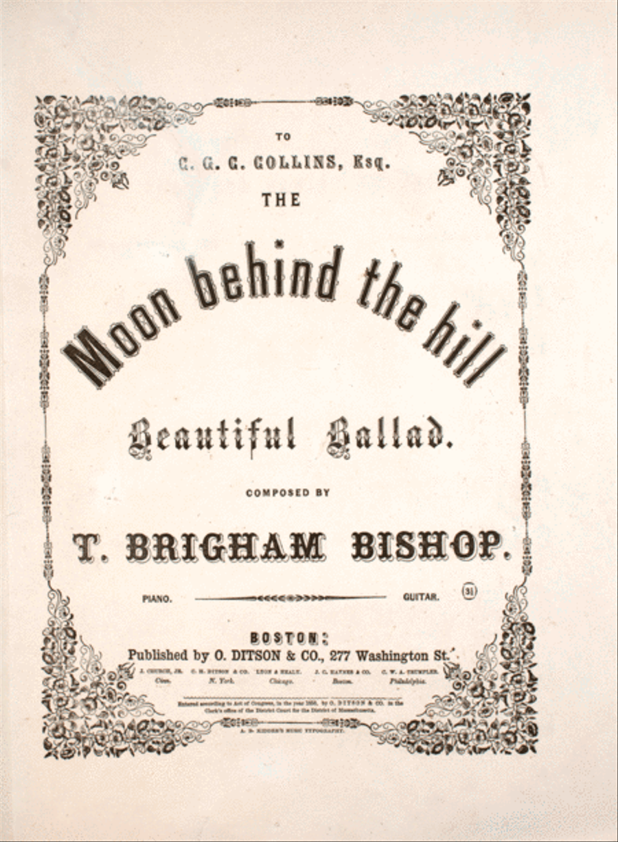 The Moon Behind the Hill. Beautiful Ballad 4-Part scores gallery preview page 1
