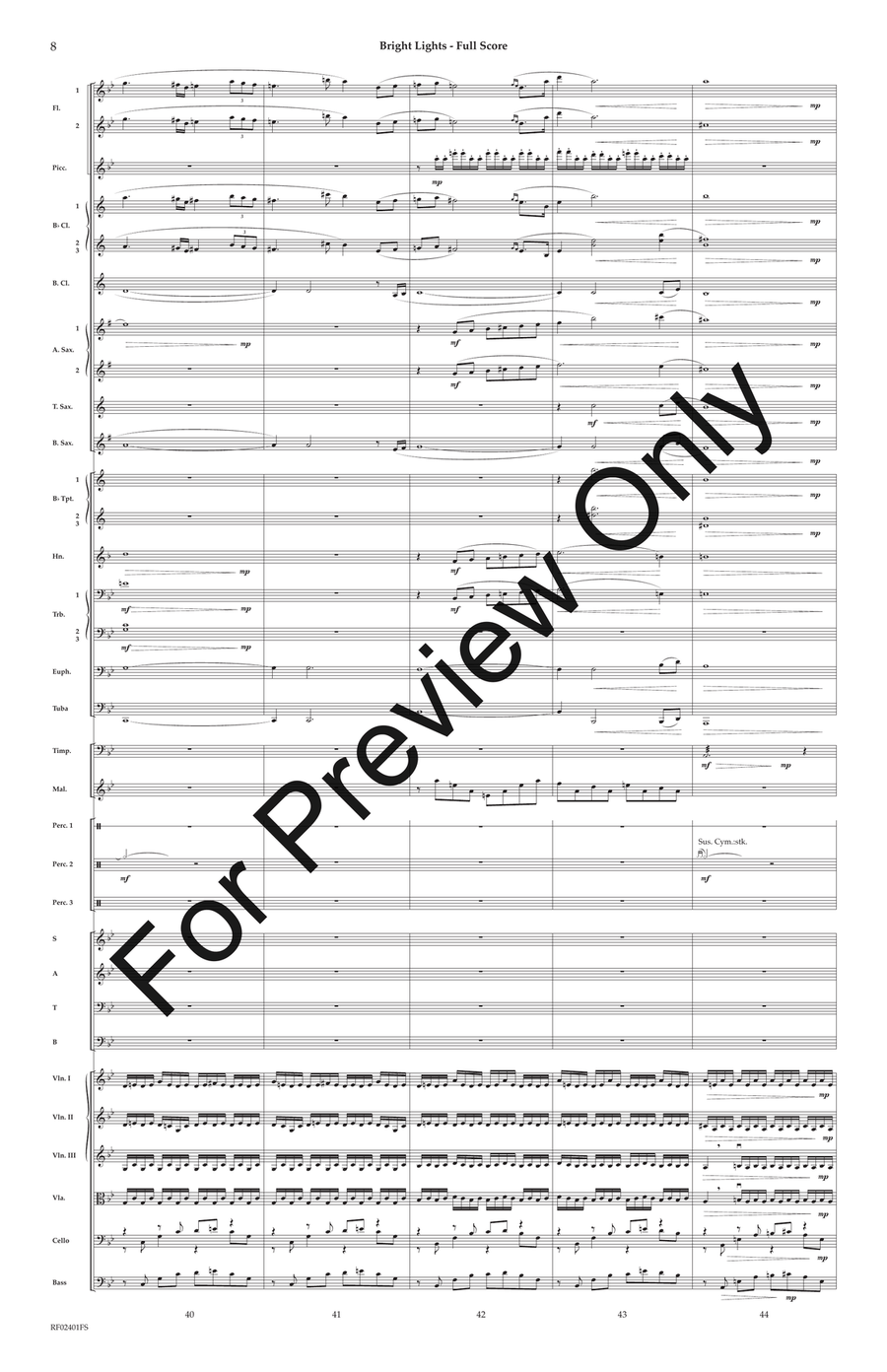 Bright Lights Bright Lights Full Orchestra scores gallery preview page 9