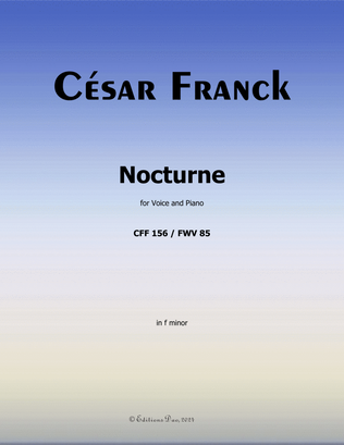 Nocturne, by César Franck, in f minor