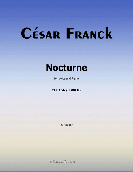 Nocturne, by César Franck, in f minor