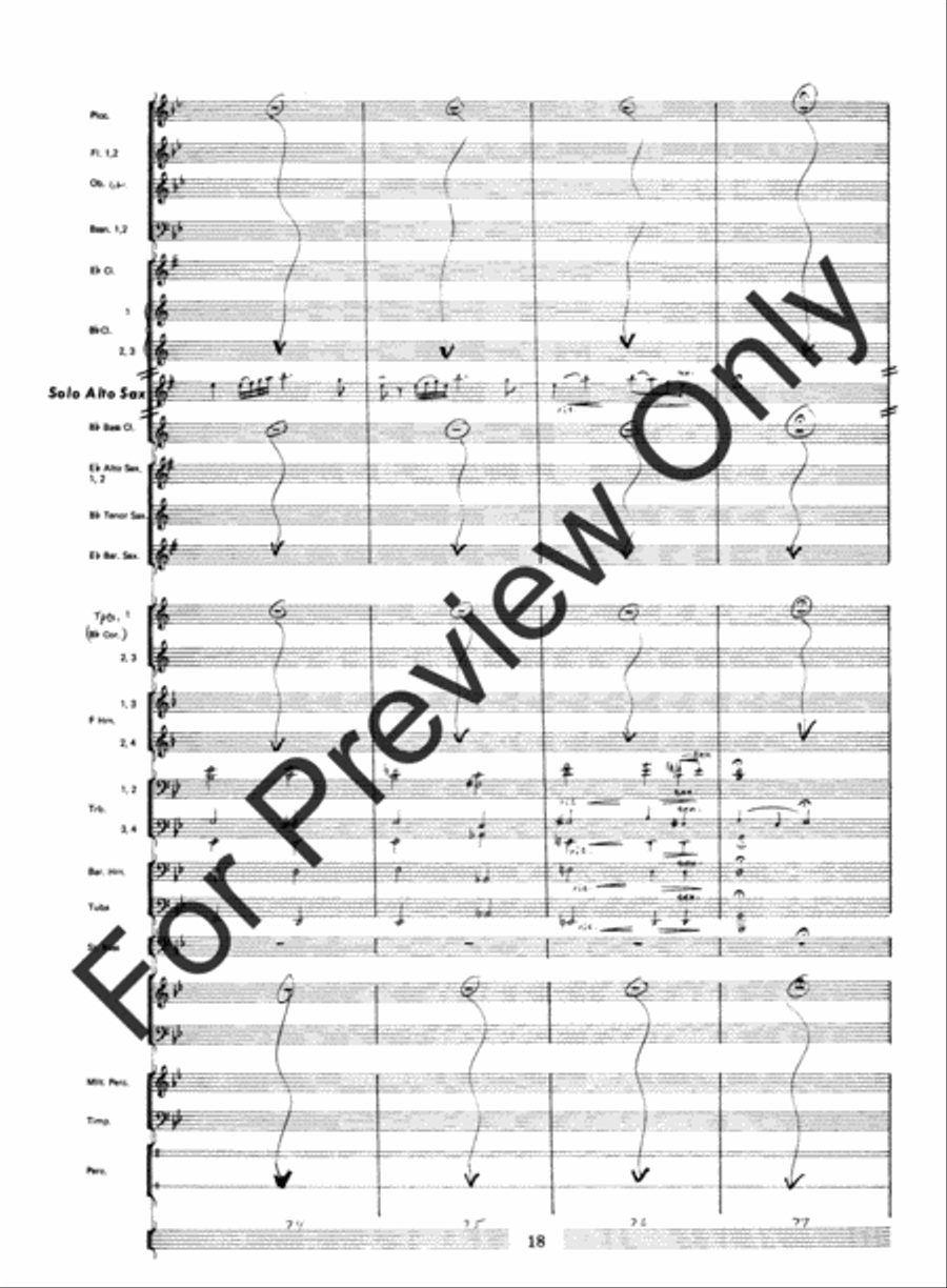 Fantasia For Alto Saxophone Concert Band Concert Band scores gallery preview page 20