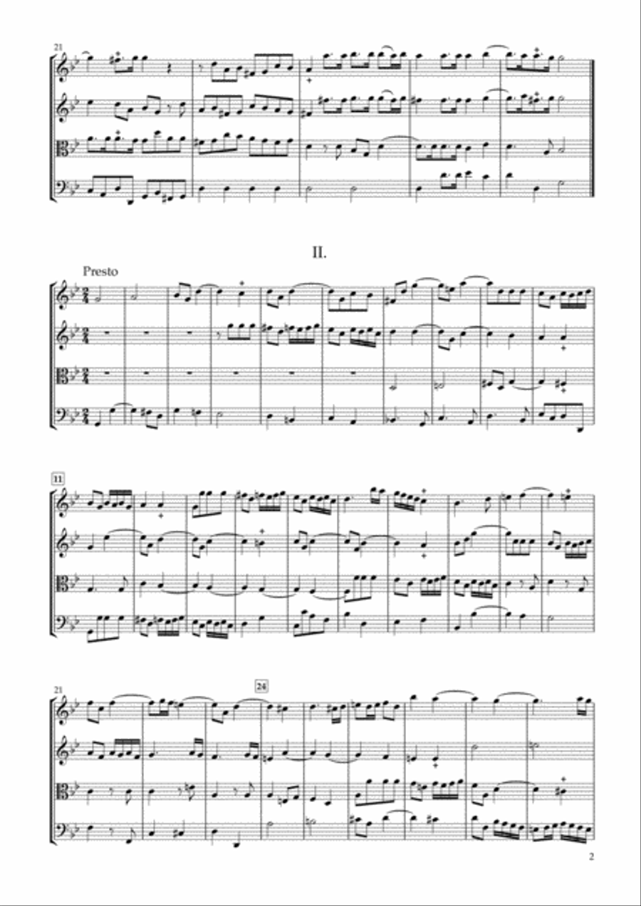 Sonata Op.34-1 for String Quartet String Quartet scores gallery preview page 2