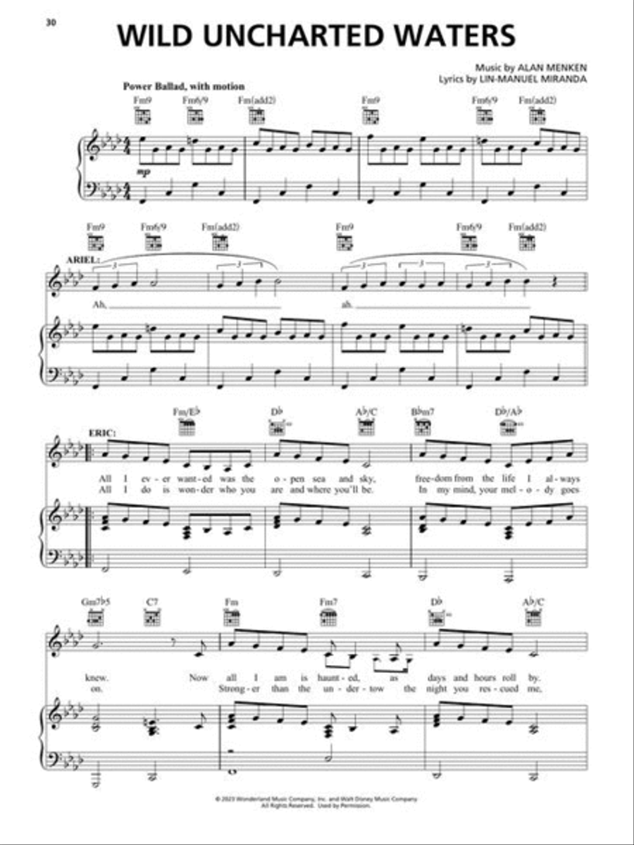 The Little Mermaid The Little Mermaid Piano, Vocal, Guitar scores gallery preview page 5