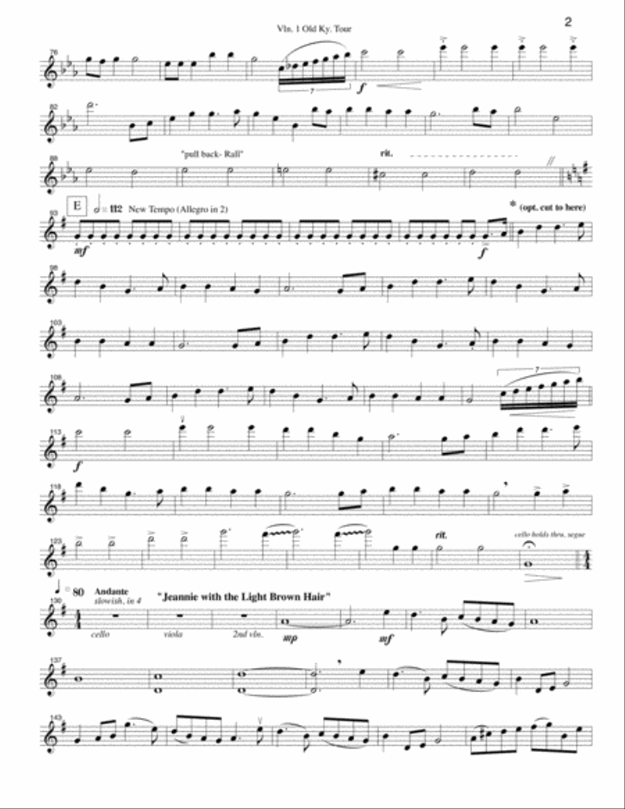 Stephen Foster Revisited (Old Kentucky Home) String Quartet scores gallery preview page 2