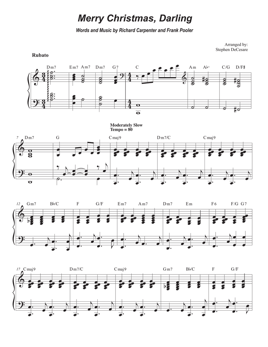 Merry Christmas, Darling Tenor Saxophone scores gallery preview page 5