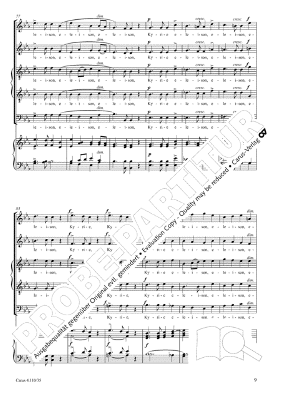 Kyrie eleison SATTB scores gallery preview page 10
