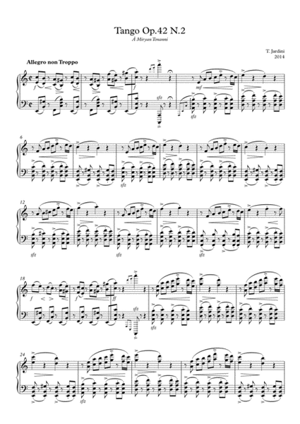 Op.42 Tango N.2 Allegro non Troppo in A Minor