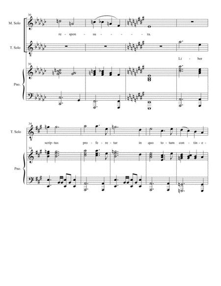 Tuba Mirum / Rex Tremendae Majestatis (from "Requiem Mass" - Piano/Vocal Score) image number null