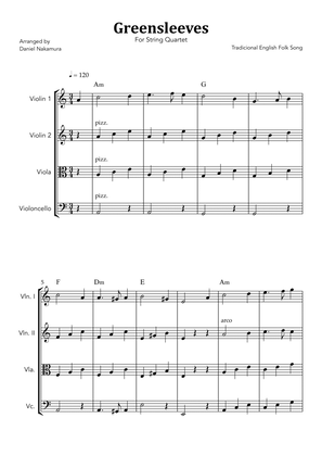 Greensleeves (for String Quartet)