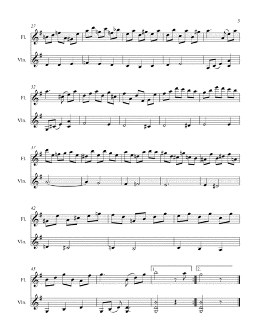 Courante in G Major Flute scores gallery preview page 3