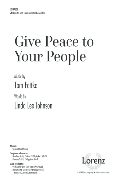 Give Peace to Your People