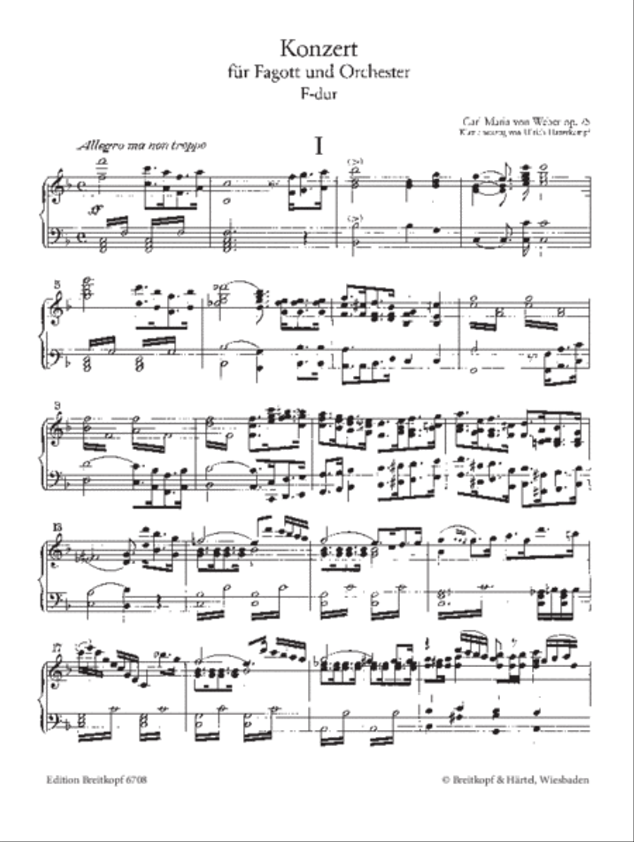 Bassoon Concerto in F major Op. 75 Bassoon Solo scores gallery preview page 2