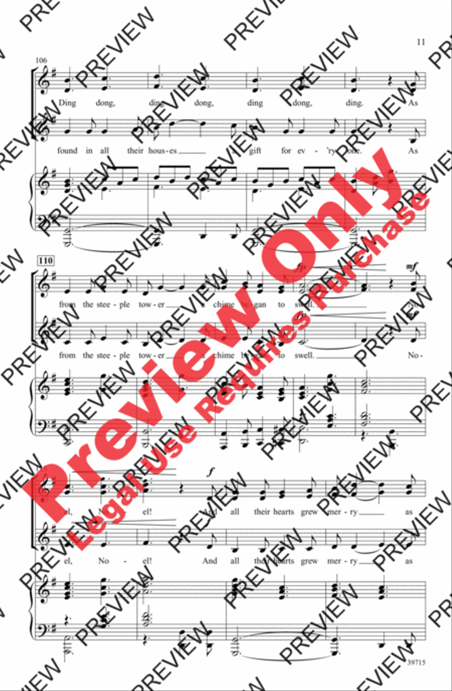 Jonathan's Bell Carol Jonathan's Bell Carol Women's Choir scores gallery preview page 11