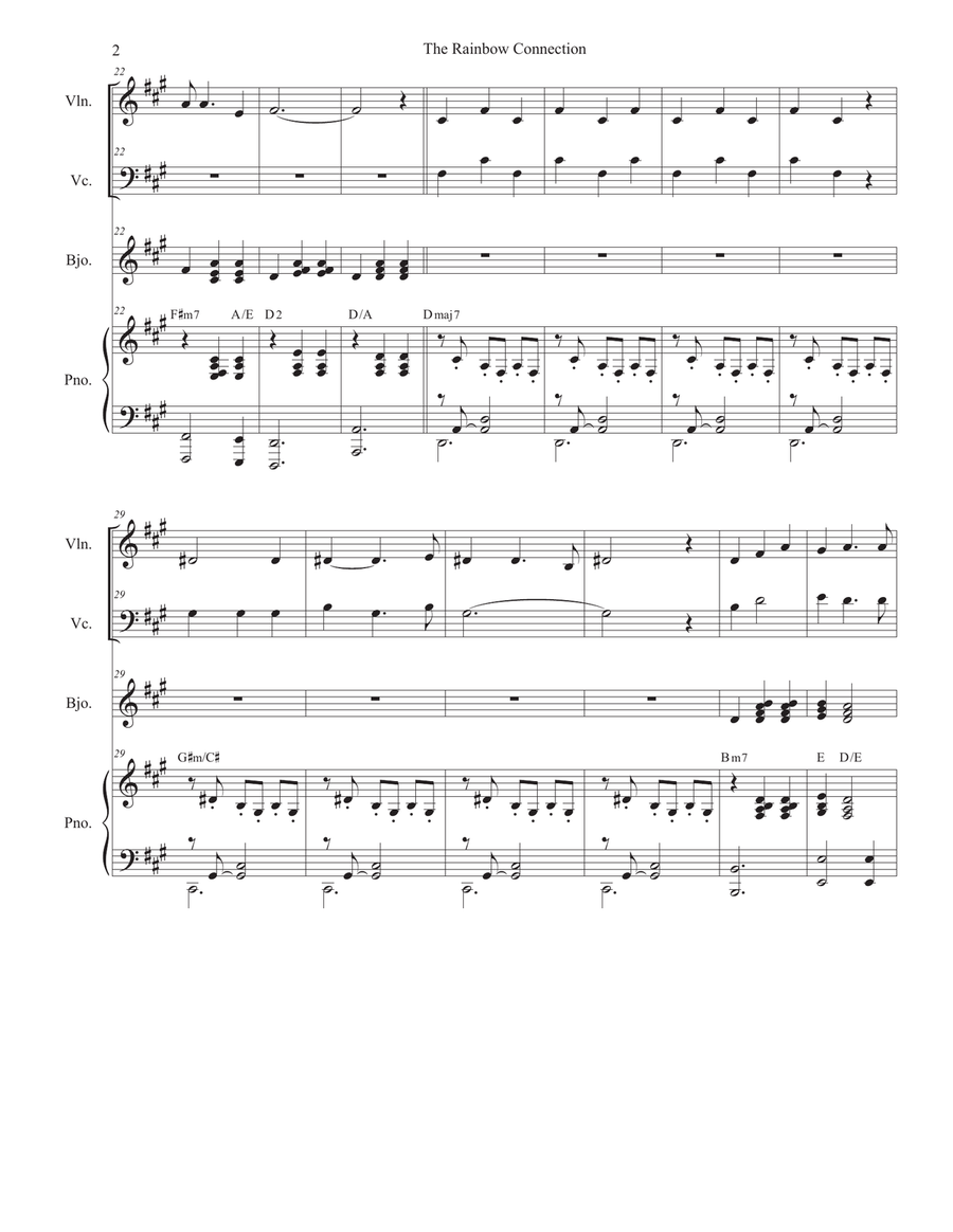 The Rainbow Connection The Rainbow Connection Piano Trio scores gallery preview page 2