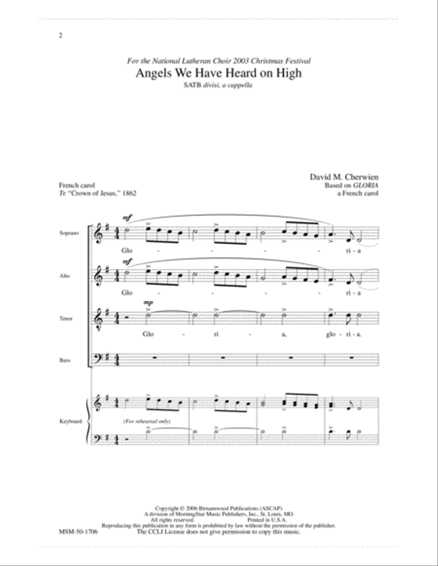 Angels We Have Heard on High Divisi scores gallery preview page 2