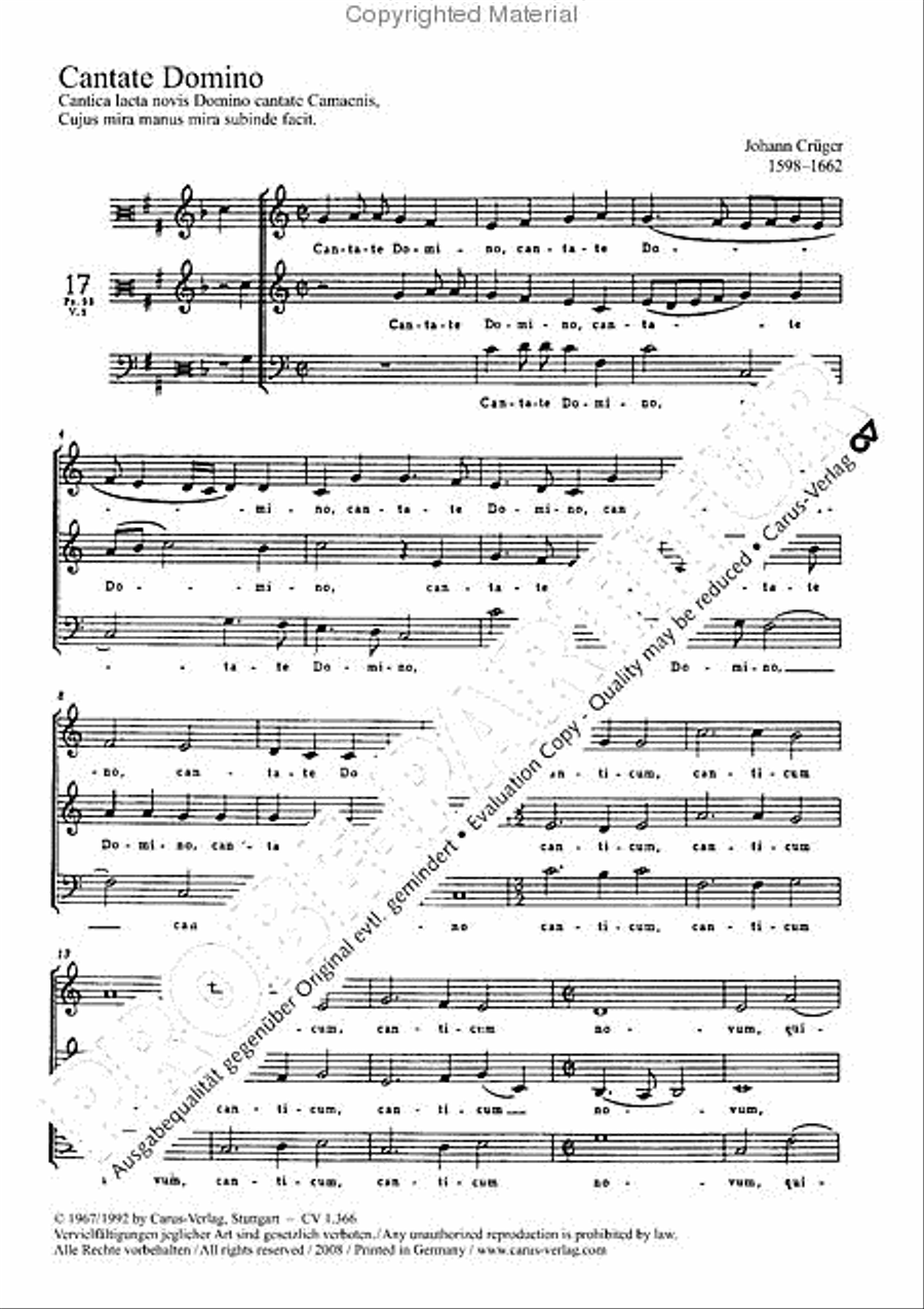 Cantate Domino (Singet dem Herrn) 3-Part scores gallery preview page 2