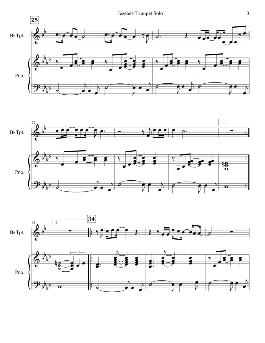 Jezebel B-Flat Trumpet scores gallery preview page 5