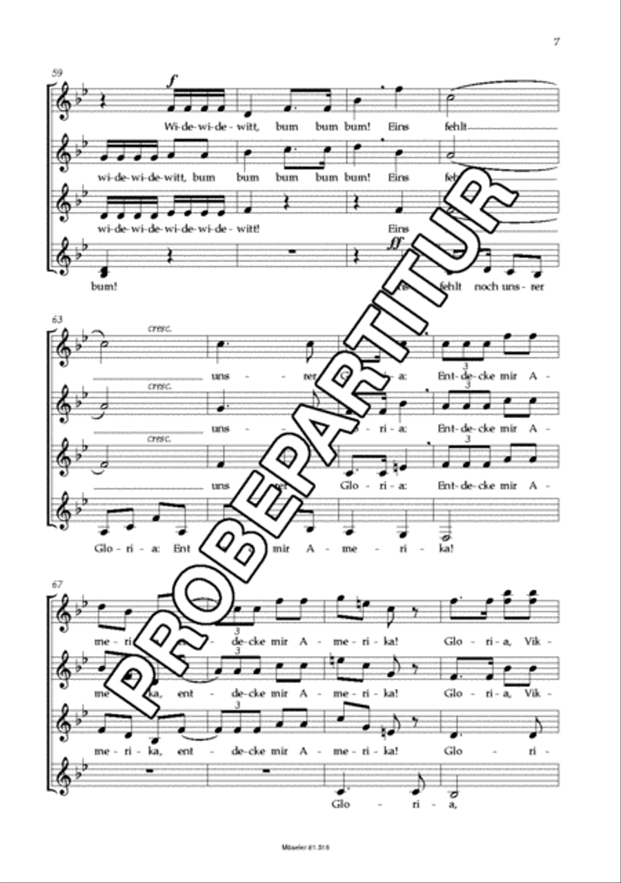 Die Entdeckung Amerikas op. 40,2 SSAA scores gallery preview page 8