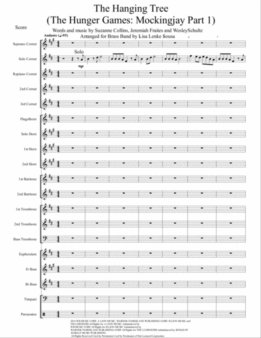 The Hanging Tree Brass Band scores gallery preview page 2
