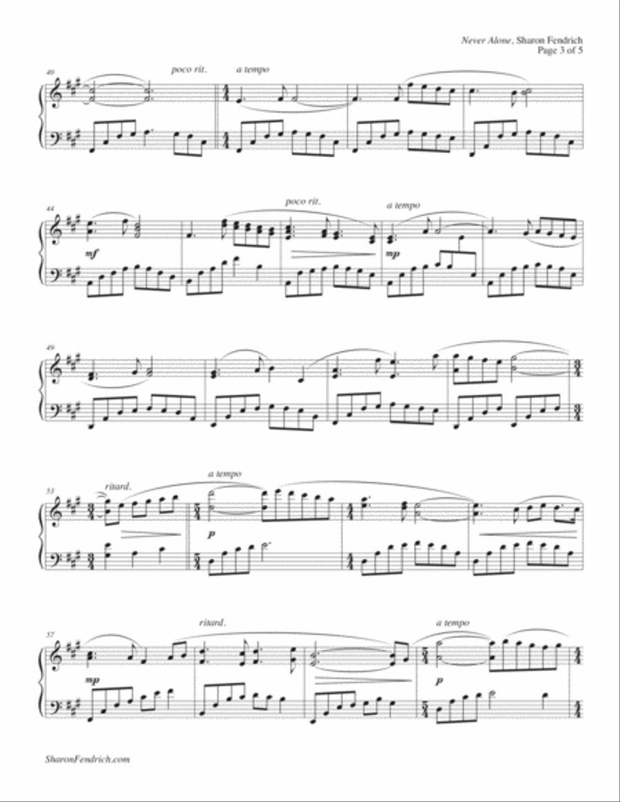 Never Alone Piano Solo scores gallery preview page 3