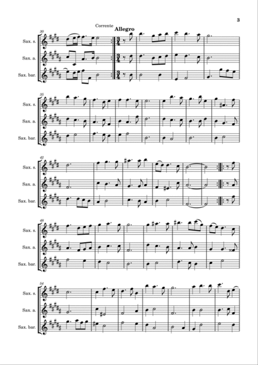 Sonata I Opus n.2 Woodwind Trio scores gallery preview page 3