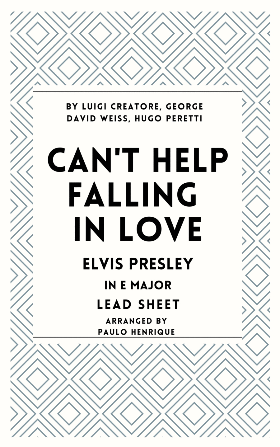 Can't Help Falling In Love Can't Help Falling In Love Piano scores gallery preview page 1