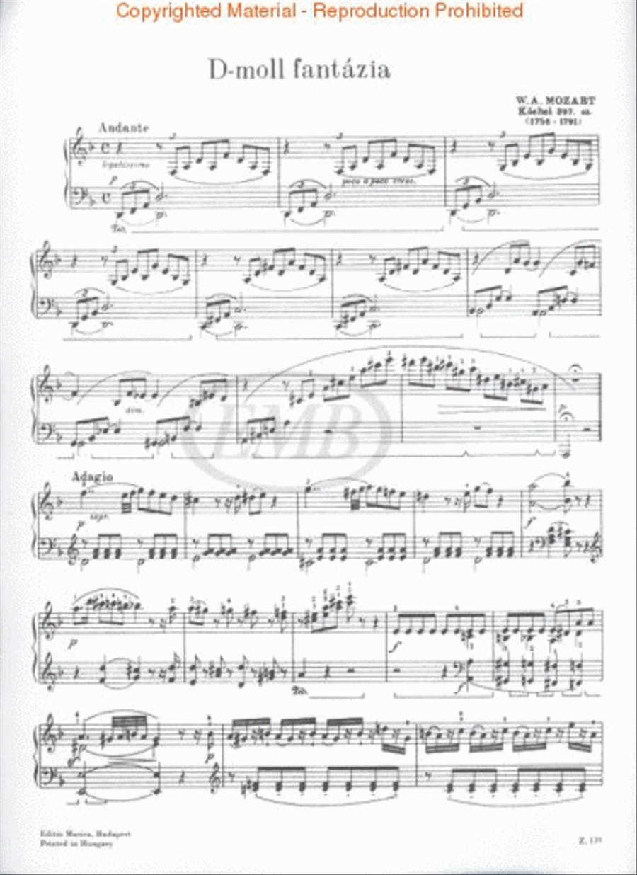 <br>Sheet music extract