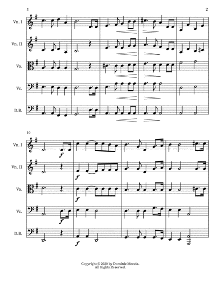 Birthday of a King String Quartet scores gallery preview page 2
