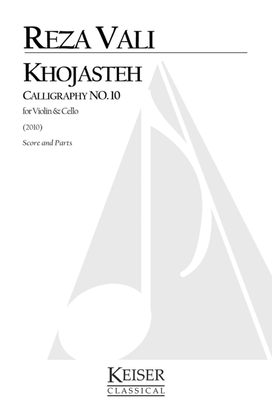 Book cover for Khojasteh: Calligraphy No. 10 for Violin and Cello