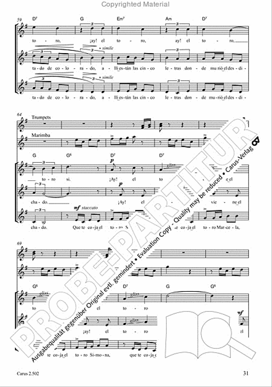 Makumbebe II. Latin American Choral Repertoire. Carmina mundi. Music + CD Choir scores gallery preview page 32