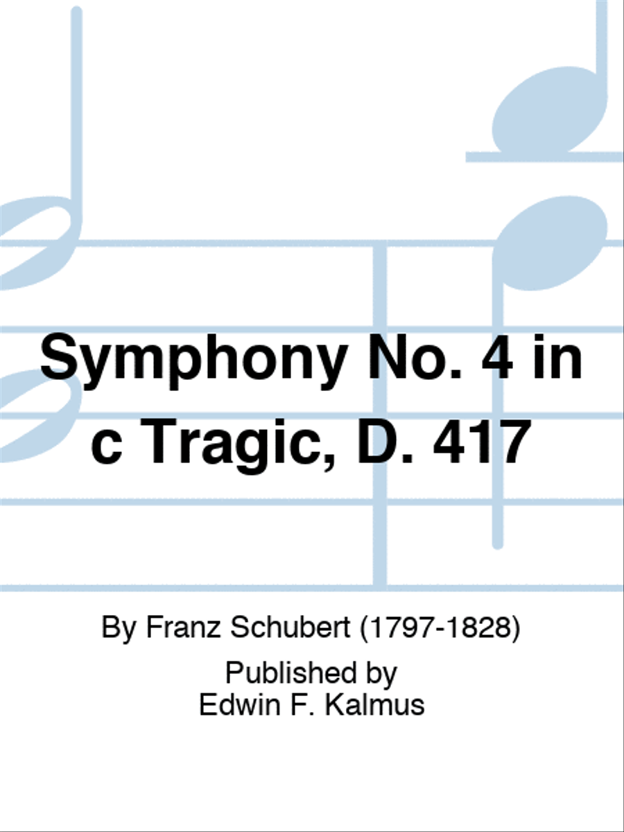 Symphony No. 4 in c Tragic, D. 417 Orchestra scores gallery preview page 1