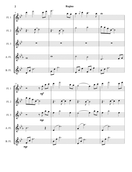 Regina (Flute Choir Arrangement) image number null