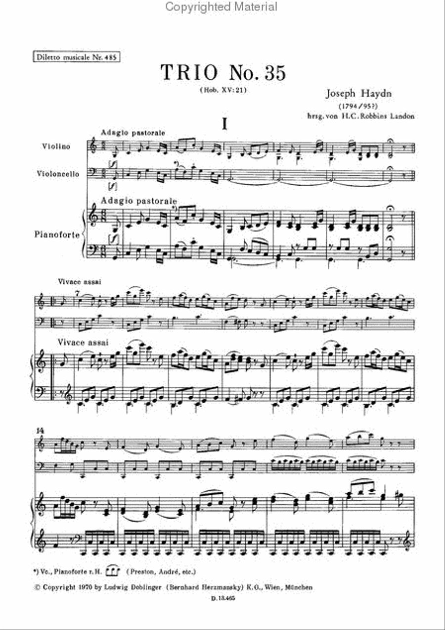 Klaviertrio Nr. 35 C-Dur Piano Trio scores gallery preview page 2