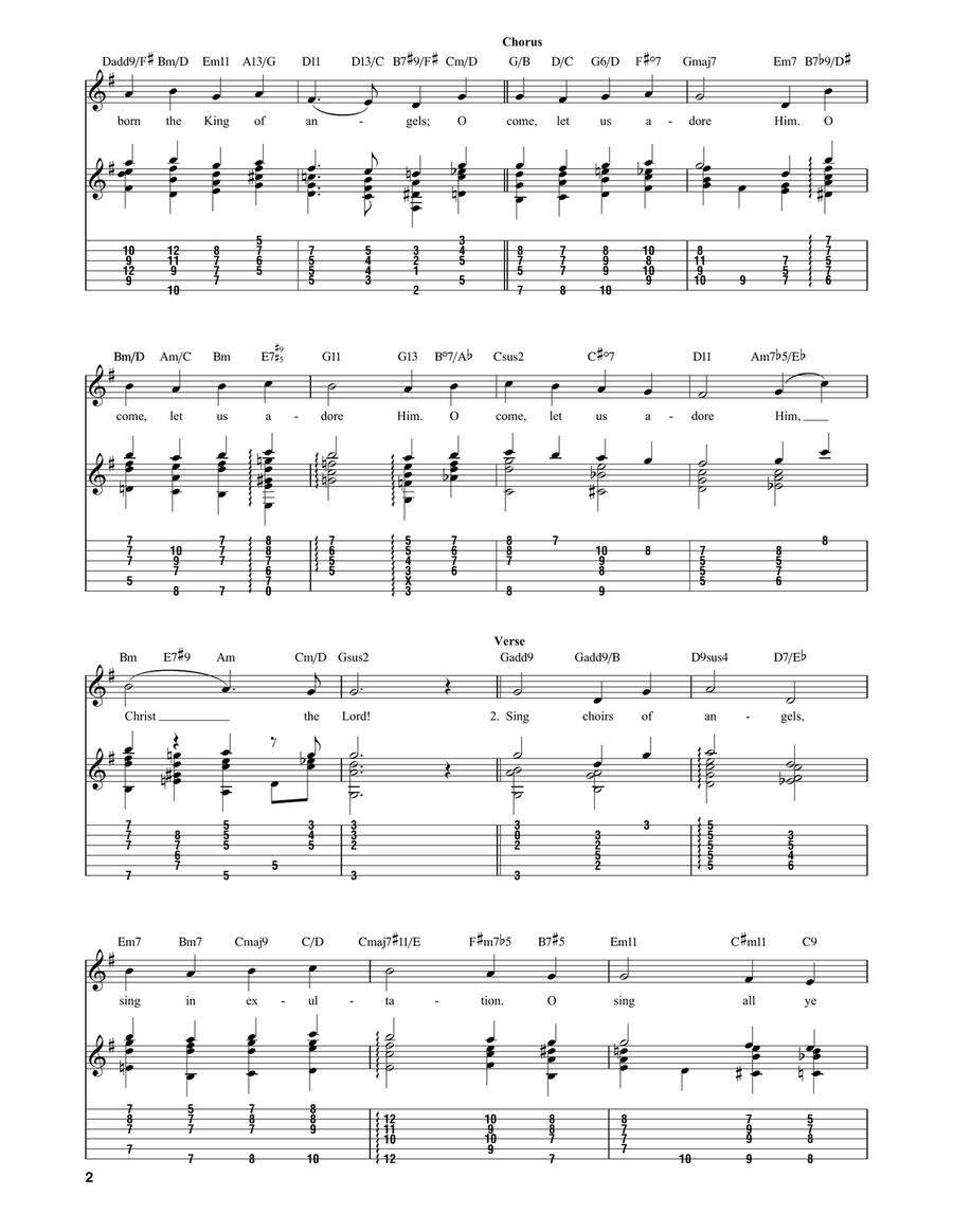 O Come, All Ye Faithful (Adeste Fideles) Guitar Solo scores gallery preview page 2