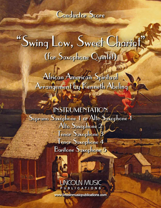 Swing Low, Sweet Chariot (for Saxophone Quintet SATTB or AATTB)