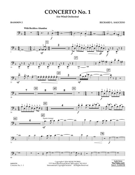 Concerto No. 1 (for Wind Orchestra) - Bassoon 2