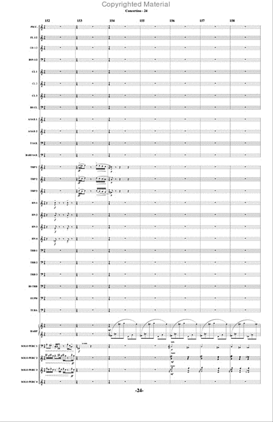 Concertino for 4 Percussion Concert Band scores gallery preview page 25