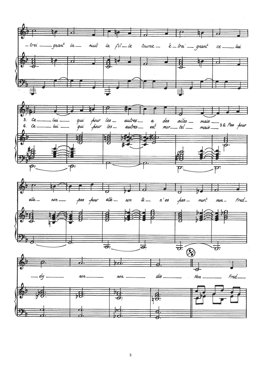 Quand Freddy Est Parti Piano, Vocal scores gallery preview page 3