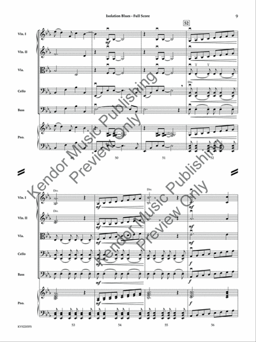 Isolation Blues String Orchestra scores gallery preview page 10