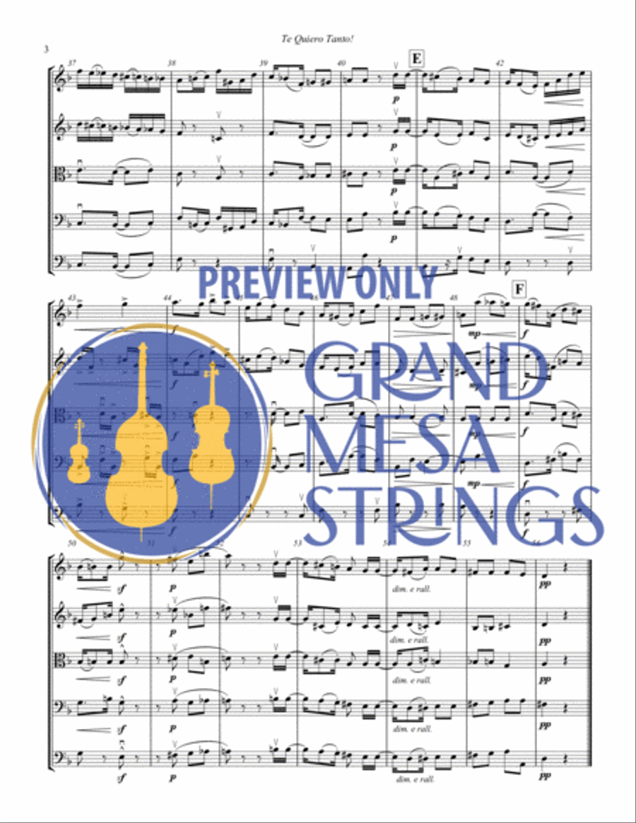 Te Quiero Tanto String Orchestra scores gallery preview page 4