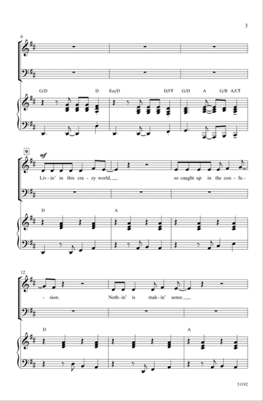 Give a Little Love Choir scores gallery preview page 2