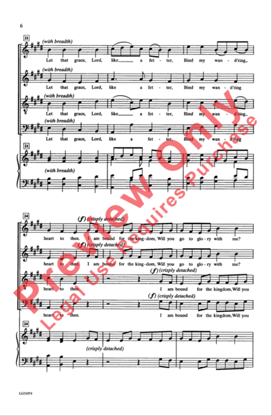 Come Thou Fount of Every Blessing 4-Part scores gallery preview page 5