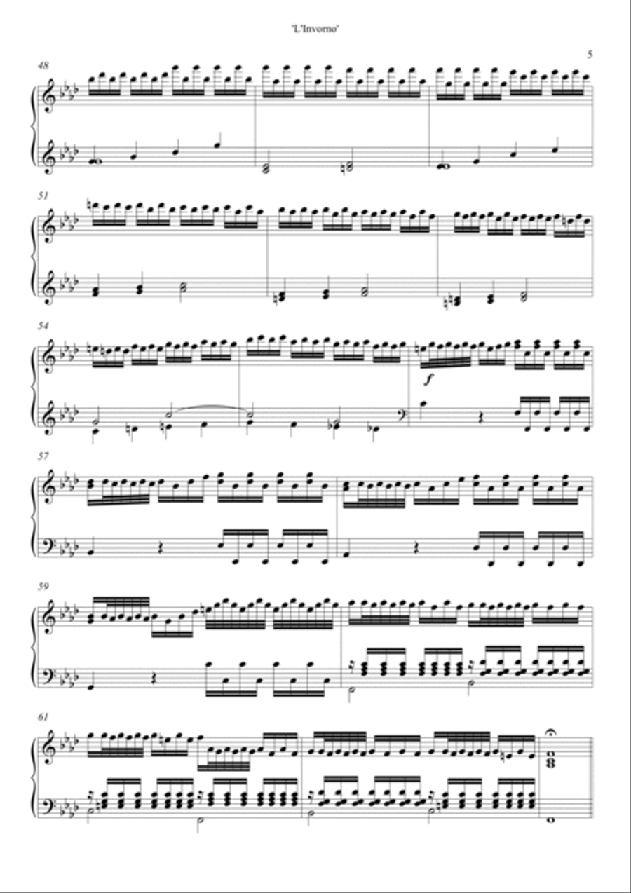 L'Inverno Piano Solo scores gallery preview page 5